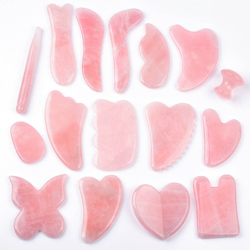 Massage Gua Sha Tools Natural Rose Quartz Stone